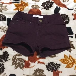 Wine red shorts
